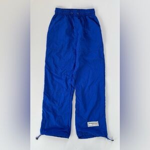 The Giving Movement Bright Blue Women's Nylon Windbreaker Pants Joggers Size XS